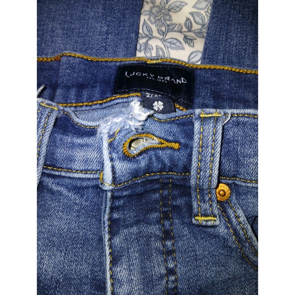 Lucky Brand Women's High Rise Zoe Straight Jeans Size 2 / 26 Ankle Blue Stretch - Picture 11 of 12